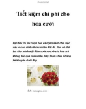 Tiết kiệm chi phí cho hoa cưới