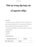 Thứ tự trong tập hợp các số nguyên (tiếp)