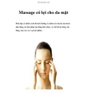 Massage có lợi cho da mặt