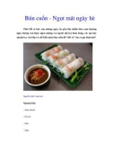 Bún cuốn - Ngọt mát ngày hè