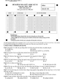 Đề thi giữa học kì 2 môn Hoá học lớp 12 năm 2021-2022 có đáp án - Trường THPT Thống Nhất A