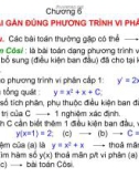 Chương 6: Giải gần đúng phương trình vi phân