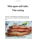 Món ngon cuối tuần: Tôm nướng