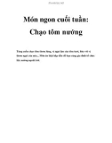 Món ngon cuối tuần: Chạo tôm nướng