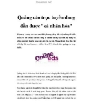 Quảng cáo trực tuyến đang dần được