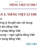 Tiếng việt lý thuyết