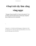 4 loại trái cây làm căng vòng ngực