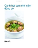 Canh hạt sen nhồi nấm đông cô