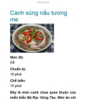 Canh súng nấu tương me