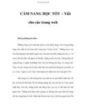 CẨM NANG HỌC TỐT - Viết cho các trang web