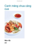 Canh măng chua càng cua