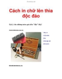 Cách in chữ lên thìa độc đáo