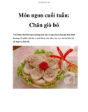 Món ngon cuối tuần: Chân giò bó