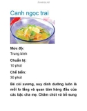 Canh ngọc trai