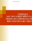 Chương 6: SẮC TỐ VÀ BIẾN ĐỔI CỦA SẮC TỐ TRONG QUÁ TRÌNH GIA CÔNG CHẾ BIẾN NGUYÊN LIỆU THỰC PHẨM