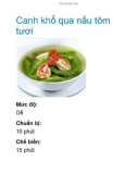 Canh khổ qua nấu tôm tươi