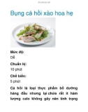 Bụng cá hồi xào hoa hẹ