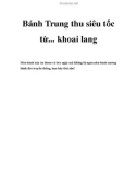 Bánh Trung thu siêu tốc từ... khoai lang