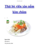 Thịt bò viên xào nấm kim châm