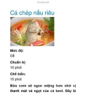 Cá chép nấu riêu