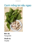 Canh mồng tơi nấu ngao