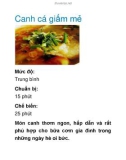 Canh cá giấm mẻ