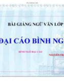 Bài giảng Ngữ văn 10: Đại cáo Bình Ngô