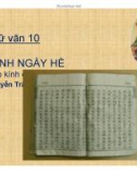 Bài giảng Ngữ văn 10: Cảnh ngày hè