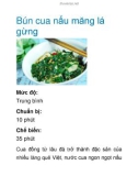 Bún cua nấu măng lá gừng