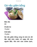 Gà nấu giấm bỗng