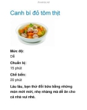 Canh bí đỏ tôm thịt