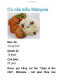 Cá nấu kiểu Malaysia