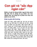 Con gái và sắc đẹp ngàn cân