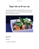 Ngao xào sa tế cay cay