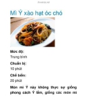 Mì Ý xào hạt óc chó