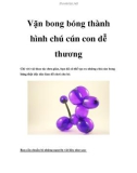 Vặn bong bóng thành hình chú cún dễ thương