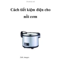 Cách tiết kiệm điện cho nồi cơm