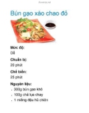 Bún gạo xào chao đỏ