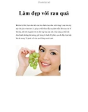 Làm đẹp với rau quả