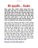 Bí quyết... Xuân