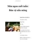 Bún vịt nấu măng