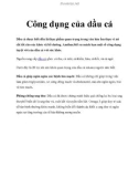 Công dụng của dầu cá