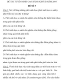 ÐỀ THI TUYỂN SINH CAO ĐẲNG KHỐI B NĂM 2009 ĐỀ SỐ 5 Trường THPT Số 1 Nghĩa Hành - Quảng Ngãi