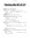 Hướng dẫn Đề số 15