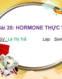 Bài giảng Sinh học 11 bài 35: Hoocmôn thực vật