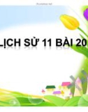 Bài giảng Lịch sử 11 - Bài 20: Chiến sự lan rộng. Cuộc kháng chiến của nhân dân ta từ năm 1873 đến năm 1884. Nhà Nguyễn đầu hàng