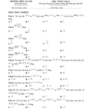 Đề thi học kì 2 môn Toán lớp 11 năm 2022-2023 - Trường THPT An Lão (Đề minh họa)