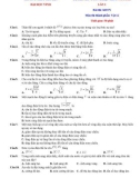 Đề thi thử tốt nghiệp THPT môn Vật Lí năm 2022 có đáp án (lần 1) - Trường THPT chuyên Đại học Vinh
