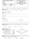 Đề thi học kì 2 môn Toán 4 năm 2017-2018 có đáp án - Trường Tiểu học Nguyễn Tất Thành