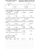 Đề thi học kì 2 môn Toán 4 năm 2017-2018 - Phòng GD&ĐT Thanh Oai